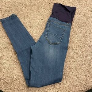 Pink blush maternity jeans